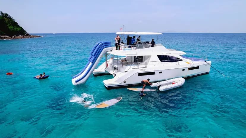 Hot Chilli Power Catamaran sailing on blue water