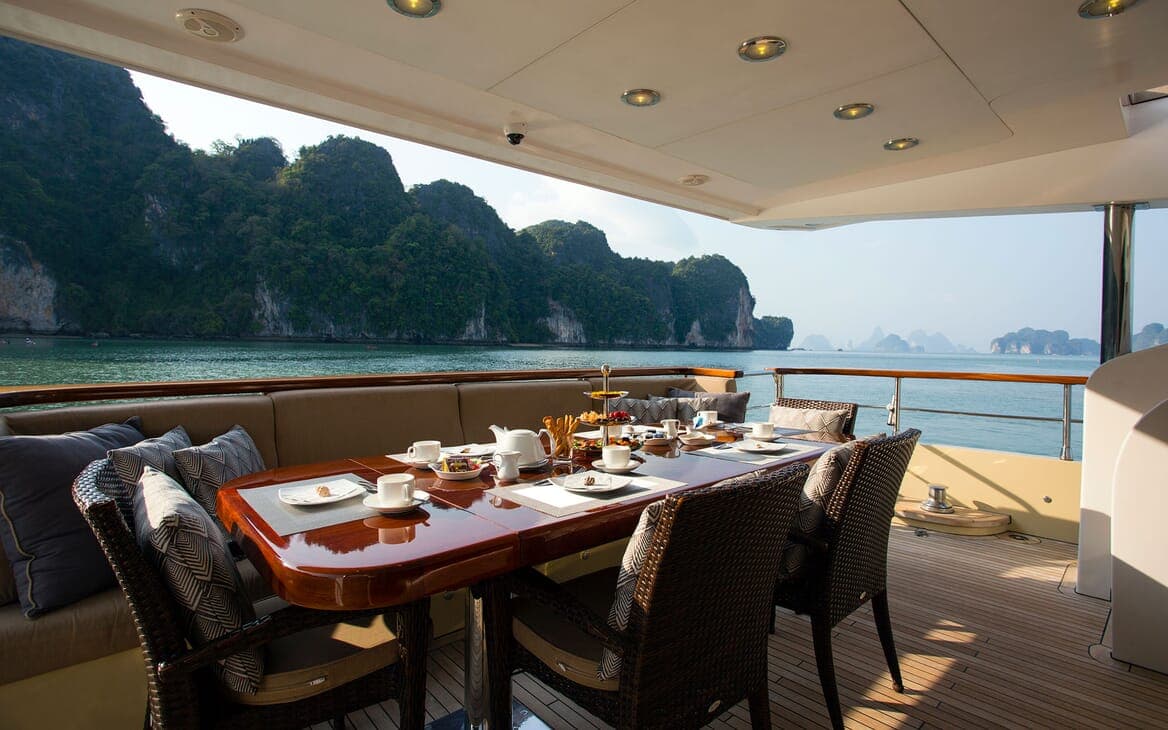 Hot Chilli Power Catamaran sailing on blue water
