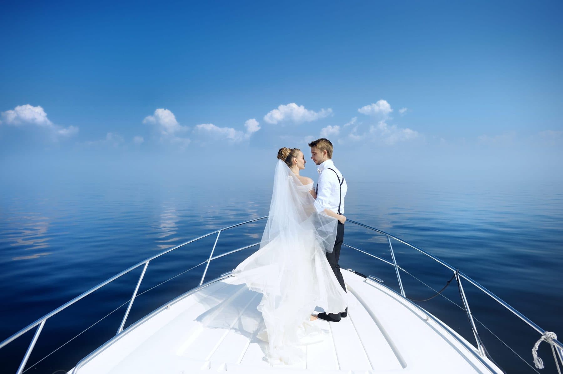 Wedding celebration on a yacht